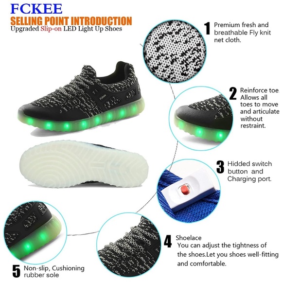 Black light up shoes - Picture 8 of 9